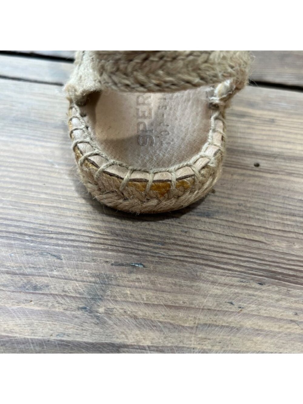 Sperry Hope Flats Espadrilles Womens 8 Cream Canvas Upper - Picture 8 of 9